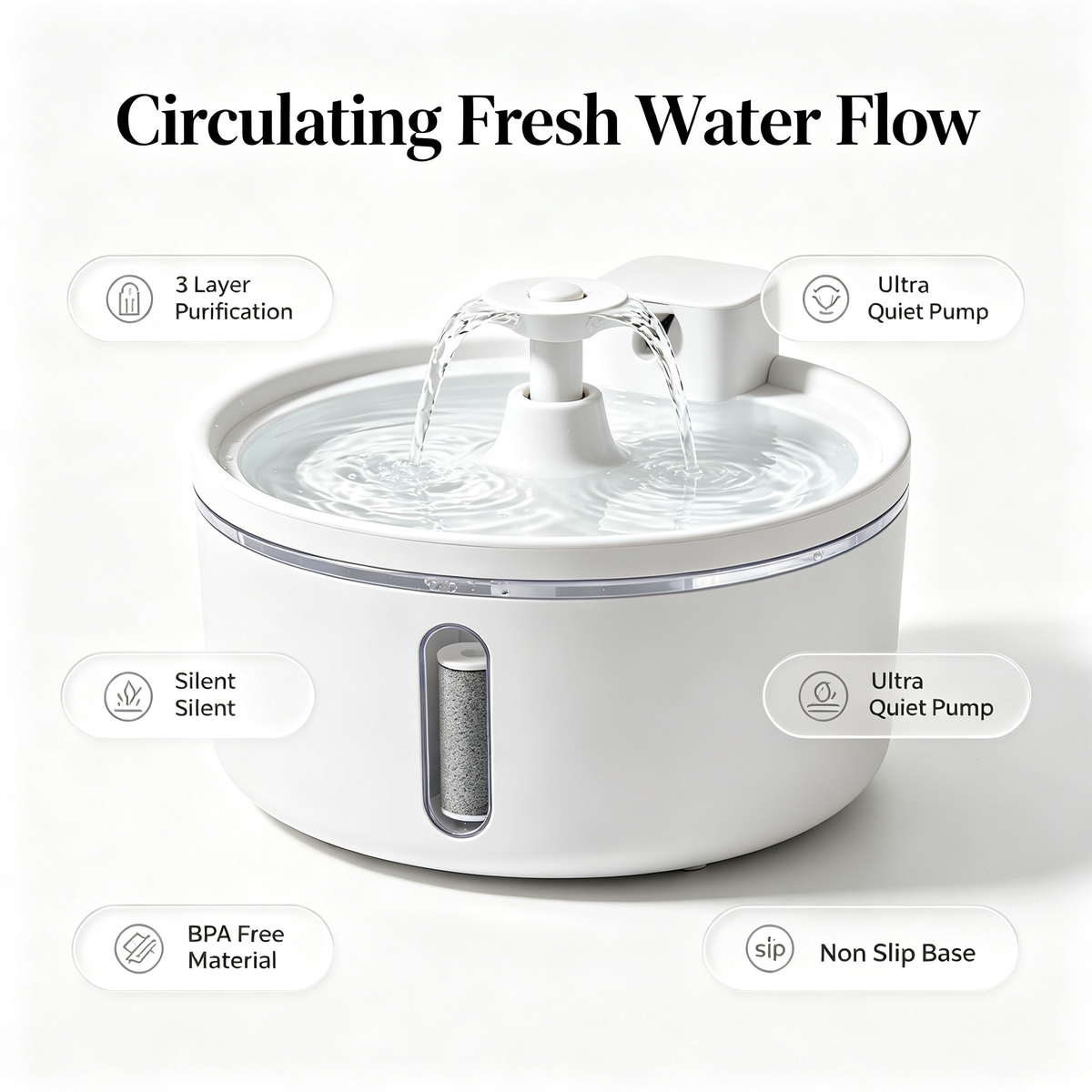Smart Pet Water Fountain — A Healthier Hydration Solution Designed To Encourage Your Cat To Drink More Fresh Water Every Day