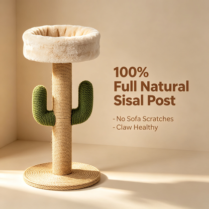 Cactus Cat Scratching Post — A Natural Scratching Solution That Keeps Your Cat Happy While Protecting Your Furniture 🌵