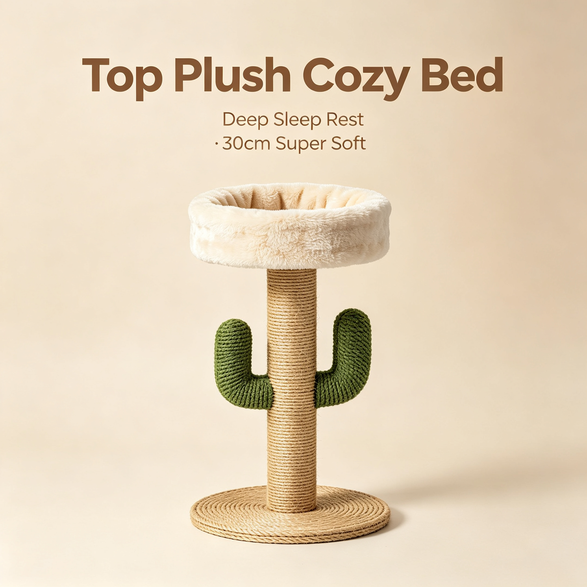 Cactus Cat Scratching Post — A Natural Scratching Solution That Keeps Your Cat Happy While Protecting Your Furniture 🌵