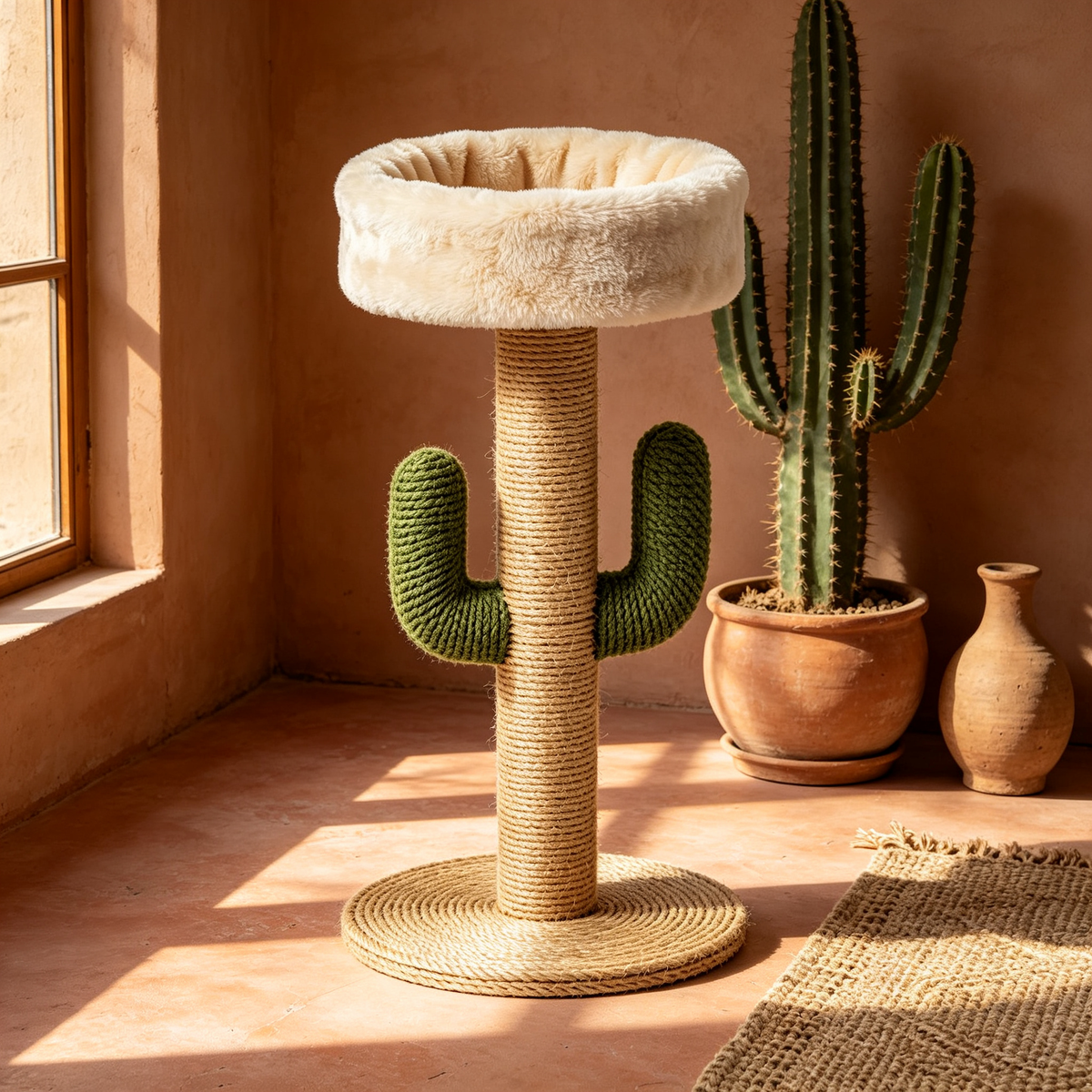 Cactus Cat Scratching Post — A Natural Scratching Solution That Keeps Your Cat Happy While Protecting Your Furniture 🌵