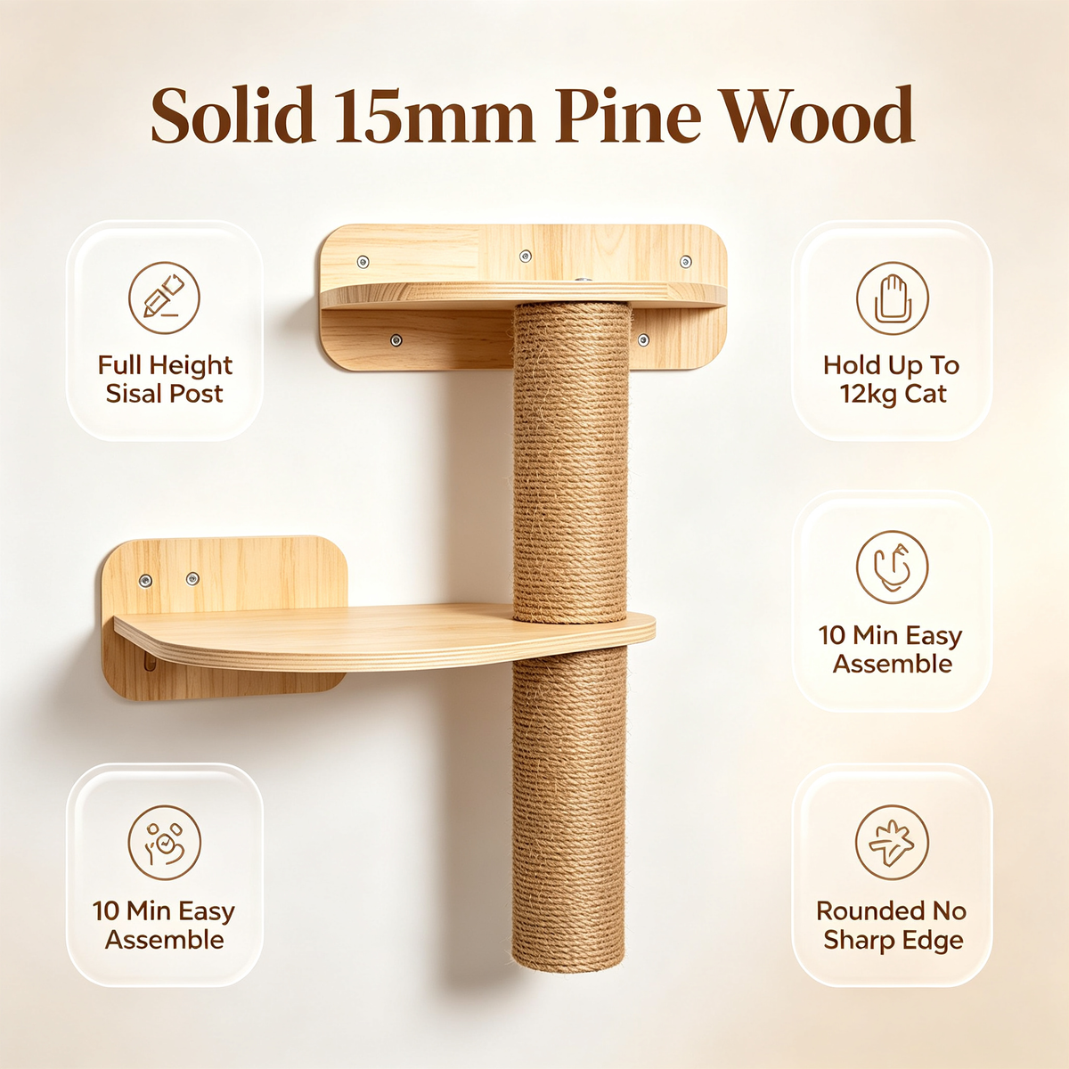 🐈🏠 Wall Mounted Cat Tree — Transform Empty Walls Into A Vertical Playground Where Cats Can Climb, Explore And Feel At Home