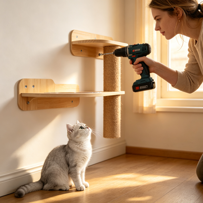 🐈🏠 Wall Mounted Cat Tree — Transform Empty Walls Into A Vertical Playground Where Cats Can Climb, Explore And Feel At Home