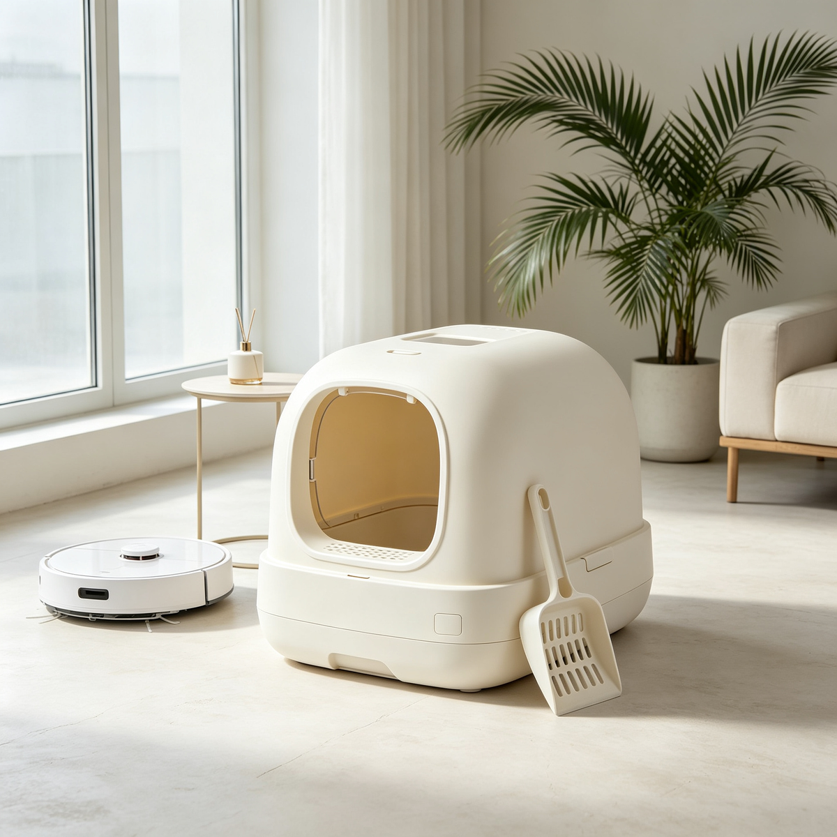 🐱🚽 Semi-Closed Cat Litter Box — Create A Cleaner, More Private And Comfortable Bathroom Space Your Cat Will Actually Love