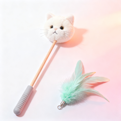 🪶 Awaken Your Cat’s Natural Hunting Instincts With An Interactive Wooden Wand Toy Designed To Encourage Movement, Curiosity, And Meaningful Playtime Together