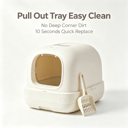 🐱🚽 Semi-Closed Cat Litter Box — Create A Cleaner, More Private And Comfortable Bathroom Space Your Cat Will Actually Love