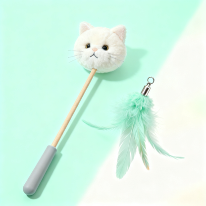 🪶 Awaken Your Cat’s Natural Hunting Instincts With An Interactive Wooden Wand Toy Designed To Encourage Movement, Curiosity, And Meaningful Playtime Together