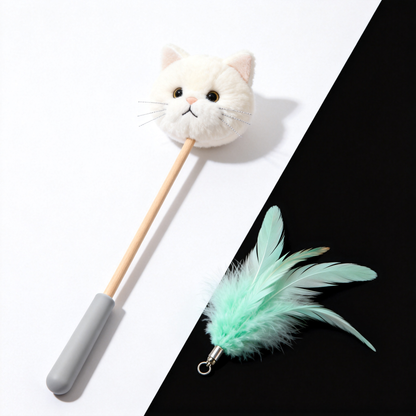 🪶 Awaken Your Cat’s Natural Hunting Instincts With An Interactive Wooden Wand Toy Designed To Encourage Movement, Curiosity, And Meaningful Playtime Together
