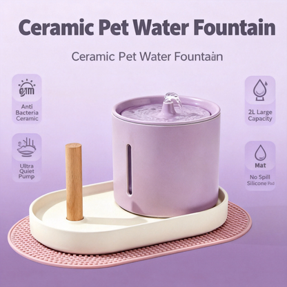 💧 Elevate Your Pet’s Daily Hydration Experience With A Premium Ceramic Water Fountain Designed To Deliver Fresh Flow, Quiet Comfort, And Elegant Home Style