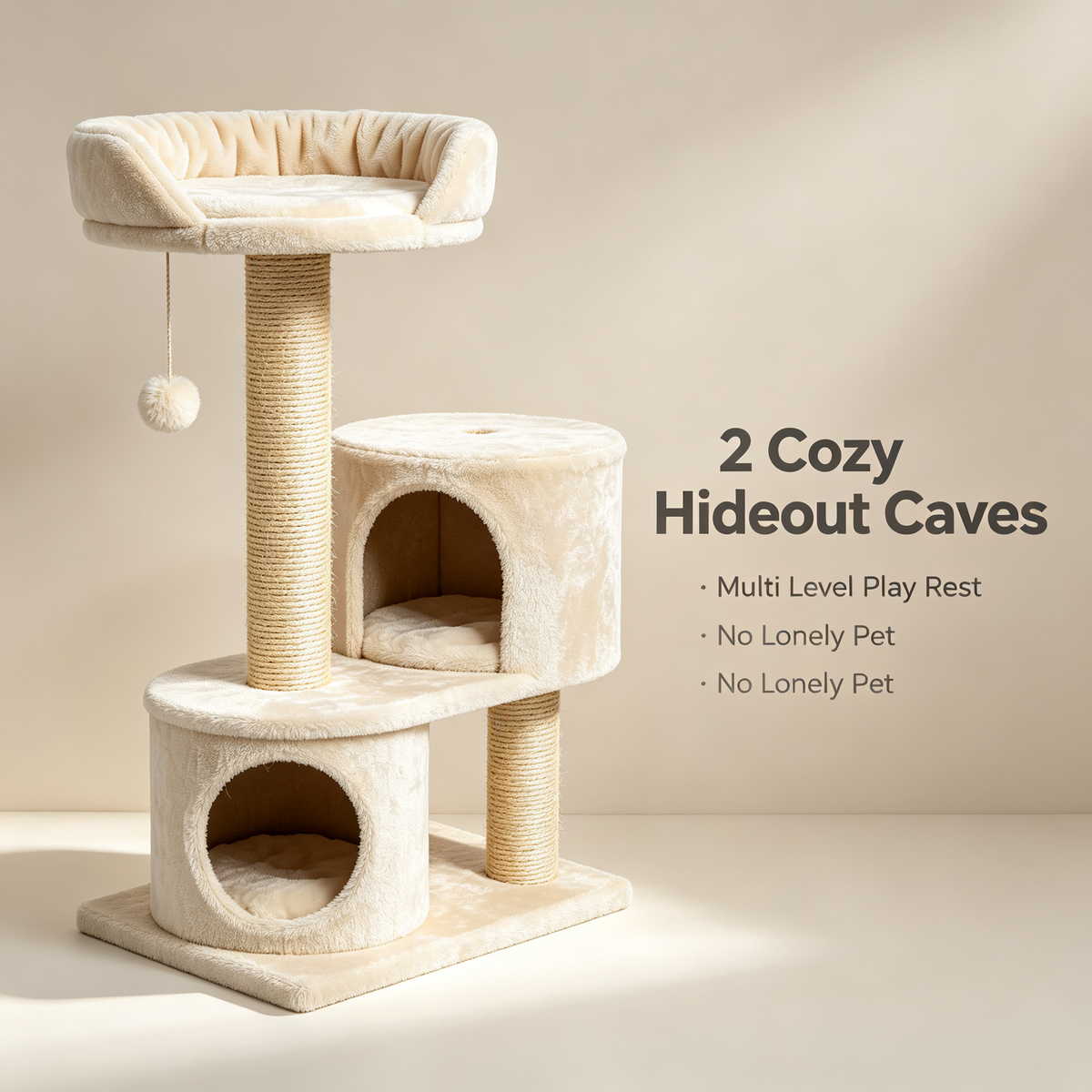 🏰 Multi-Level Luxury Cat Tree — Build A Complete Indoor Playground Where Your Cat Can Climb, Rest, Play And Own Their Territory