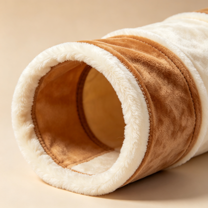 🧶🌙 Plush Cat Tunnel Toy — Create A Cozy Hideaway Where Your Cat Can Explore, Play, Hide And Follow Their Natural Hunting Instincts