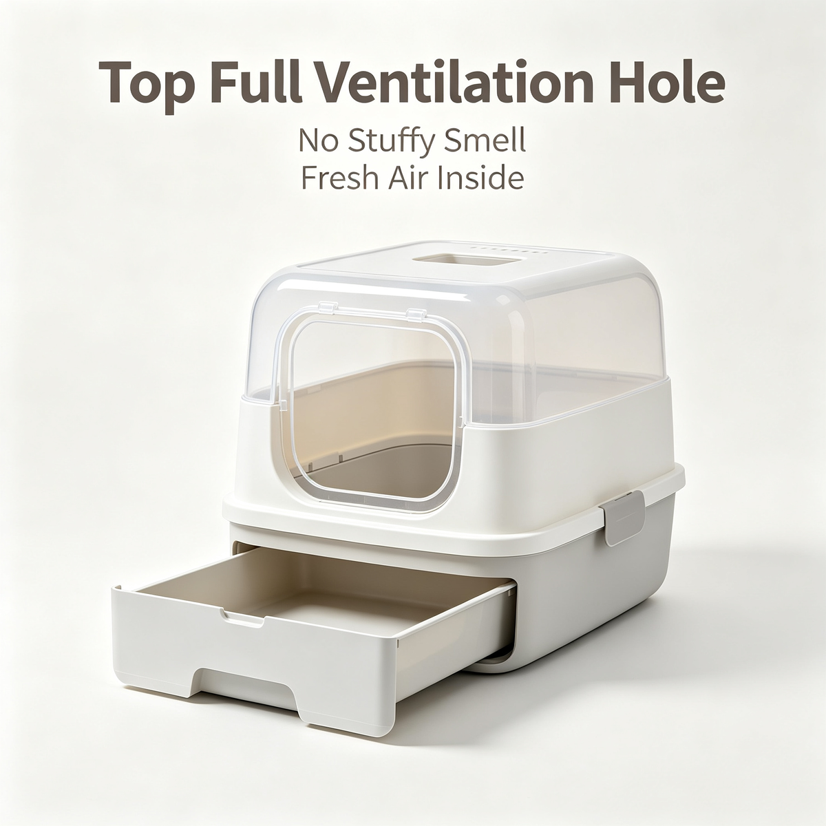 🪟🐱 Transparent Top Entry Cat Litter Box — A Modern Bathroom Solution That Gives Cats More Privacy, More Comfort And A Cleaner Home