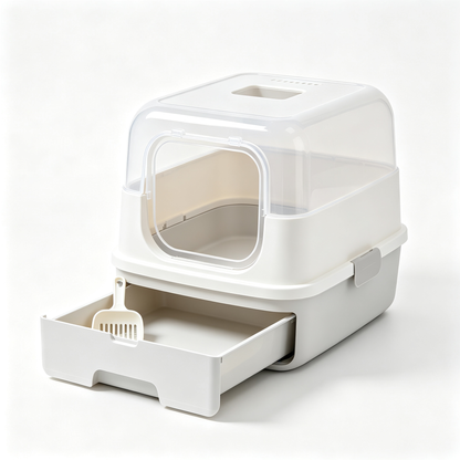 🪟🐱 Transparent Top Entry Cat Litter Box — A Modern Bathroom Solution That Gives Cats More Privacy, More Comfort And A Cleaner Home
