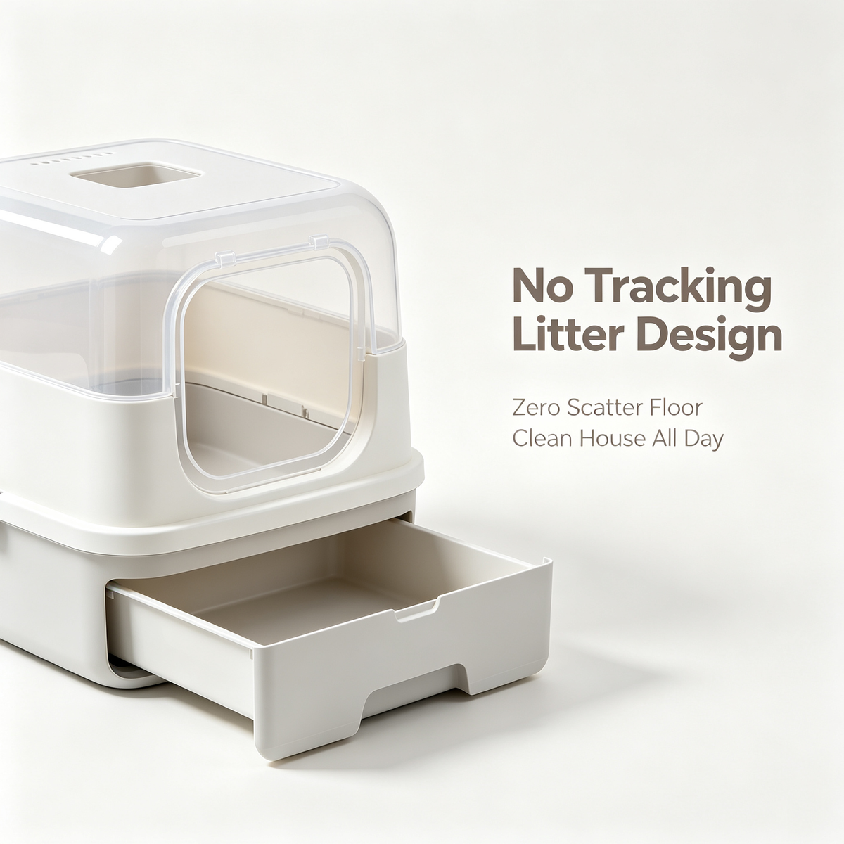 🪟🐱 Transparent Top Entry Cat Litter Box — A Modern Bathroom Solution That Gives Cats More Privacy, More Comfort And A Cleaner Home